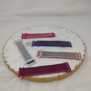 Stylish Women's Watch Bands Set - Pink, Purple, White-Gray